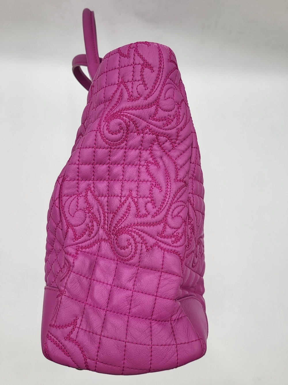 Versace Vanitas Demetra Barocco Quilted Lambskin Leather Tote, Auth. w/COA. - Picture 6 of 16